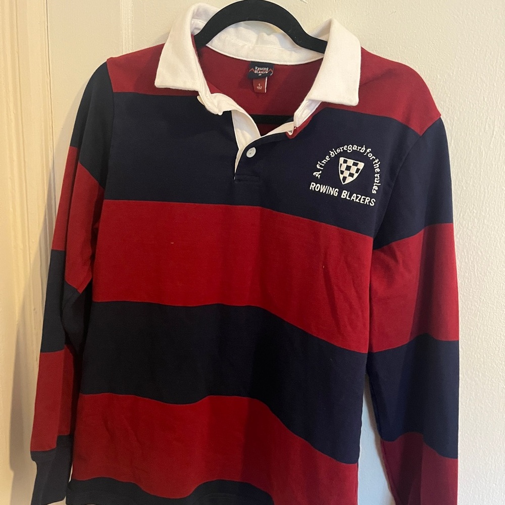 Rowing Blazers Red and Navy Rugby Shirt